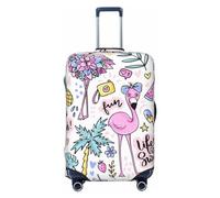 Pevtufa Teeth Luggage Cover,Washable Suitcase Covers Fashion Luggage Covers,Anti-Scratch Suitcase Protector Cover, Summer With Flamingo, M, 1