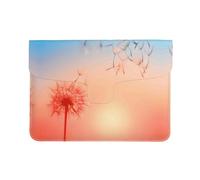 Pevtufa The Sunset of Dandelion Style Pu Leather Laptop Sleeve for 13 Inch Notebook,Travelling Notebook Bag Case