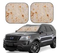 Pevtufa Tortilla Pattern 2-Piece Foldable Car Front Windshield Sunshade