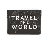 Pevtufa Travel The World1 Style Pu Leather Laptop Sleeve for 13 Inch Notebook,Travelling Notebook Bag Case