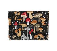 Pevtufa Various Mushrooms Style Pu Leather Laptop Sleeve for 13 Inch Notebook,Travelling Notebook Bag Case