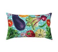 Pevtufa Vegetable Print Envelope Closure Pillowcase for Women Men Cotton Pillow Cases Standard Size