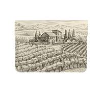 Pevtufa Vineyard Landscape Style Pu Leather Laptop Sleeve for 13 Inch Notebook,Travelling Notebook Bag Case