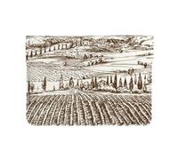 Pevtufa Vineyard Landscape Style Pu Leather Laptop Sleeve for 13 Inch Notebook,Travelling Notebook Bag Case