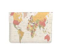 Pevtufa Vintage World Map1 Style Pu Leather Laptop Sleeve for 13 Inch Notebook,Travelling Notebook Bag Case