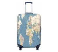 Pevtufa World Map1 Luggage Cover,Washable Suitcase Covers Fashion Luggage Covers,Anti-Scratch Suitcase Protector Cover, World Map1, Small, 1
