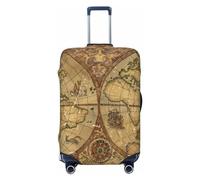 Pevtufa World Map1 Luggage Cover,Washable Suitcase Covers Fashion Luggage Covers,Anti-Scratch Suitcase Protector Cover, Black, Small, 1