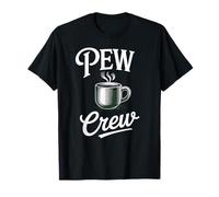 Pew Crew Coffee Shirt, Funny Church Tee, Christian Humor T-Shirt