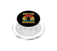Pew Madafakas Pew Funny Black Cat Gun Design PopSockets PopGrip for MagSafe