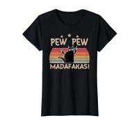Pew Pew Madafakas Value Graphic T-Shirt, Women, Black, XS