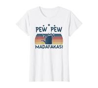 Pew Pew Madafakas Value Graphic T-Shirt, Women, White, M