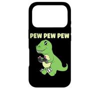Pew Pew Pew Cute T-Rex Dinosaur Gaming Video Gamer Case for iPhone 17 Pro