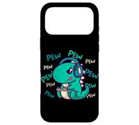Pew Pew Pew Cute T-Rex Dinosaur Gaming Video Gamer Case for iPhone 17 Pro Max