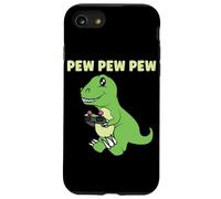 Pew Pew Pew Cute T-Rex Dinosaur Gaming Video Gamer Case for iPhone SE (2020) / 7/8