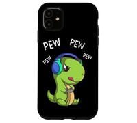 Pew Pew Pew Cute T-Rex Dinosaur Video Gamer Gaming Case for iPhone 11