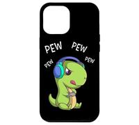 Pew Pew Pew Cute T-Rex Dinosaur Video Gamer Gaming Case for iPhone 12 Pro Max