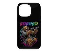 Pew Pew Pew Grizzly Bear Honey Defense Laser Arcade Humor Case for iPhone 13 Pro