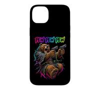 Pew Pew Pew Grizzly Bear Honey Defense Laser Arcade Humor Case for iPhone 14 Plus