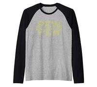 Pew Pew Star Funny Sci Fi Gift | Men, Women & Children's Raglan Baseball Tee