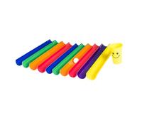 PEWETE Team Building Activity Pipeline Kit Pipe Challenge Colorful Cooperative Team Race Group Game Ball and Pipe Relay Racing Game Sports Activity Party Communication Leadership Group Game Field Day