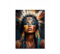 PEWFBS Abstract Portrait Canvas Paintings Posters Africa Europe Eastern Beauty Handsome Figures Prints Wall Art Picture Home Decor(60x90cm/Without frame)