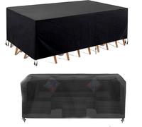 PEWFBS Rectangular Garden Furniture Covers Waterproof Anti-UV,240x190x85cm Heavy Duty 420D Oxford Fabric Outdoor Table, Patio & Rattan Garden Furniture Covers