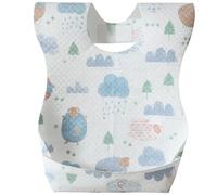 PewinGo Disposable Bibs 20 Packs & Baby Weaning Bib, Easy to Use and Adjustable size, Waterproof Inner Layer with High Water-Absorbent Outer Layer, for Indoor and Outdoor Travelling