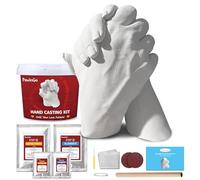 PewinGo Hand Casting Kit -3D Hand Moulding Kit with Practice Kit, Skin Safe Non-Toxic, DIY Couple Hand Sculpture Personalised Keepsake Gift for Anniversary Wedding Valentine