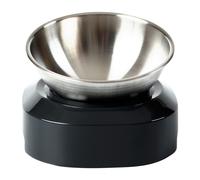 PewinGo Raised Cat Bowl with Stainless Steel, Non-Slip Silicone Mat Ca