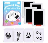 PewinGo XL Baby Hand and Footprint Kit,Safe Non-Toxic Inkless Print Pads