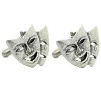 Pewter Actor Drama Theatre Mask Masks Cufflinks Gift