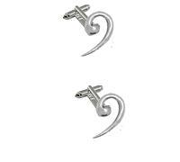 Pewter Bass Clef Music Note Symbol Cufflinks Gift Boxed