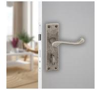 Urbn-Living Urbnliving 150mm Length Victorian Scroll Metal & Pewter Bathroom Lever Latch Door Handle