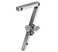 Pewter Brass bee House Number with Bee design | 5 inch Modern Door Sign Numbers Signs Plaques | Street Home Address Numeral (7)