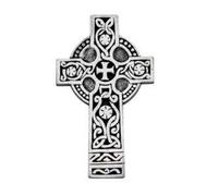 Pewter CELTIC CROSS - VISOR CLIP Motorist IRISH - Ireland Prayer For Car - Automobile - GREAT GIFT - Never Drive Faster Than Your GUARDIAN ANGEL Can Fly