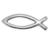 Pewter Christian Fish Symbol God Jesus Pin Brooch Gift