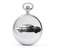 Pewter Classic British car Sierra Sapphire Cosworth ref84 Effect Design on a Polished Silver case Men's Gift Quartz Pocket Watch fob