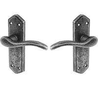 Pewter Door Latch Handles Traditional Wentworth Hand Forged Cast Iron