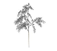 Pewter Glitter Mini Leaf Spray 3 Pack - Silver