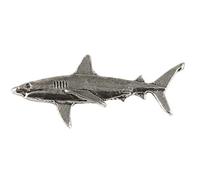 Pewter ~ Great White Shark ~ Lapel Pin / Brooch ~ S112 by Creative Pewter Designs