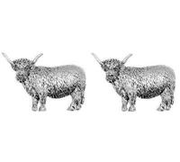 Pewter Highland Cow Cattle Farm Scottish Cufflinks Gift