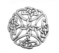 Pewter Large Celtic Open Knot Badge pin or Brooch Gift for Scarf, Tie, Hat, Coat or Bag