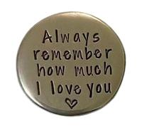 Pewter Love - Handmade Sentimental Coin, Pocket Memorial Pendant, Inspiration Gift | Meaningful Memory Coin for Birthday Celebration