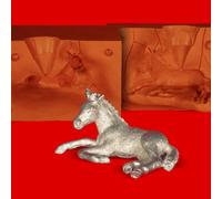 Pewter mold foal, approx. 220g pure tin