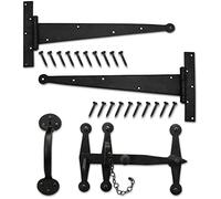 Pewter or Beeswax Suffolk Thumb Latch and Door Hinges Kit - Superb Heavy Quality (Beeswax)