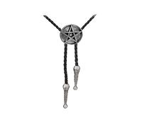 Pewter Pentacle Pentagram Necklace Western Cowboy Necktie Bola Bolo Tie code ppg34 unisex line dancing cowboy Wild West