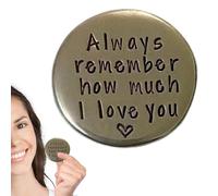 Pewter Pocket Hug Tokens - Sentimental Love , Handmade Game | Significant Pockets Give Her, Inspirational Love Reminders, Support
