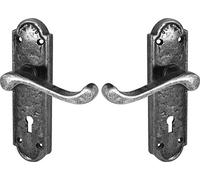 Pewter Sash Lock Door Handles Traditional Turnburry Hand Forged Cast Iron