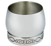 Pewter Shot Glass in Celtic Band Design Barrel Shape Ideal for Engraving