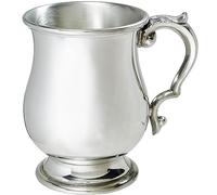 Pewter Tankard Half Pint Georgian Style Body Scroll Handle Pure Pewter Beer Tankard Perfect for Engraved Personalised Gifts for Men and Women